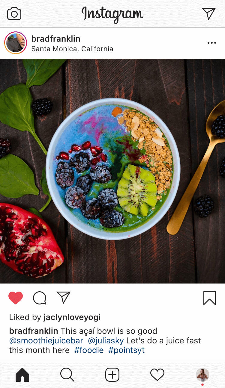 Instagram acai bowl